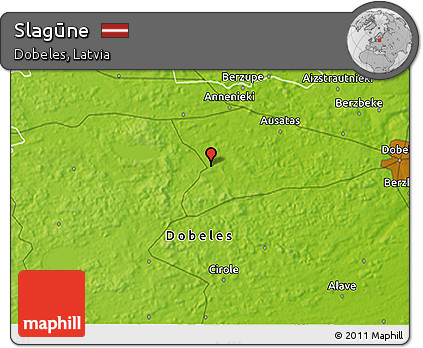 Physical 3D Map of Slagūne