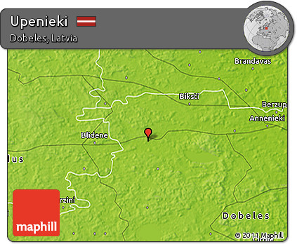 Physical 3D Map of Upenieki