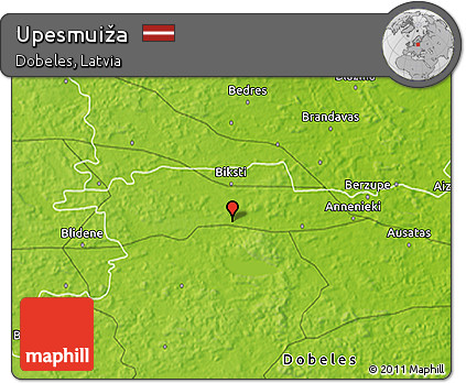 Physical 3D Map of Upesmuiža