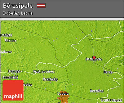 Physical 3D Map of Bērzsīpele