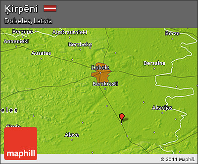 Physical 3D Map of Ķirpēni