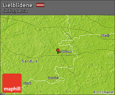 Physical 3D Map of Lielblīdene