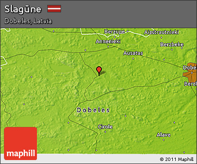 Physical 3D Map of Slagūne