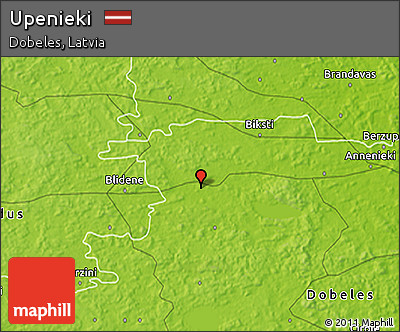 Physical 3D Map of Upenieki