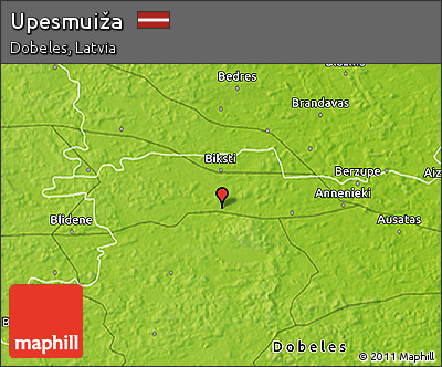 Physical 3D Map of Upesmuiža
