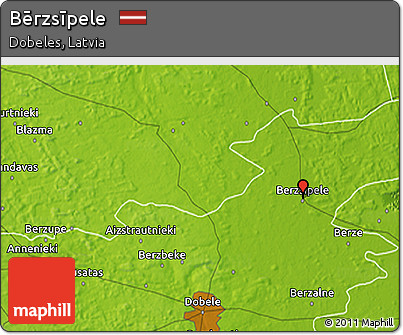 Physical 3D Map of Bērzsīpele