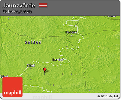 Physical 3D Map of Jaunzvārde