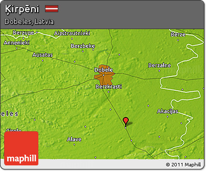 Physical 3D Map of Ķirpēni