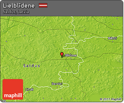 Physical 3D Map of Lielblīdene