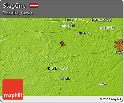 Physical 3D Map of Slagūne