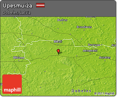 Physical 3D Map of Upesmuiža
