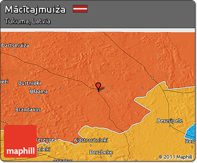 Political 3D Map of Mācītajmuiža