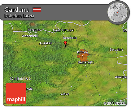 Satellite 3D Map of Gardene
