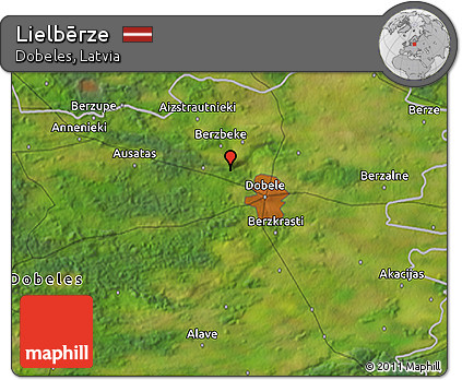 Satellite 3D Map of Lielbērze