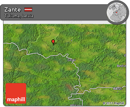 Satellite 3D Map of Zante