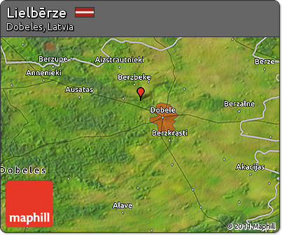 Satellite 3D Map of Lielbērze