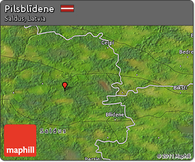 Satellite 3D Map of Pilsblīdene