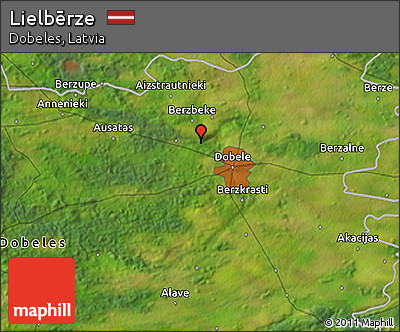 Satellite 3D Map of Lielbērze