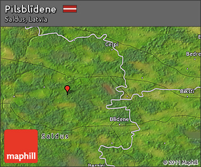 Satellite 3D Map of Pilsblīdene