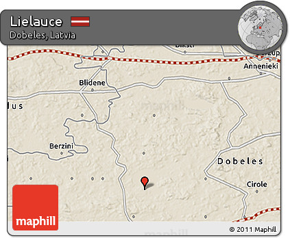 Shaded Relief 3D Map of Lielauce
