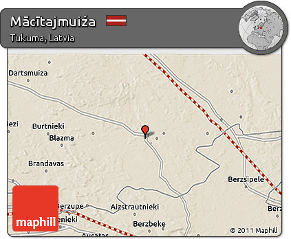 Shaded Relief 3D Map of Mācītajmuiža