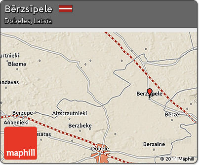Shaded Relief 3D Map of Bērzsīpele
