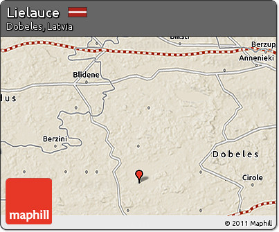 Shaded Relief 3D Map of Lielauce