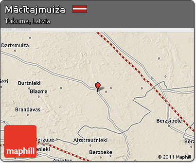 Shaded Relief 3D Map of Mācītajmuiža