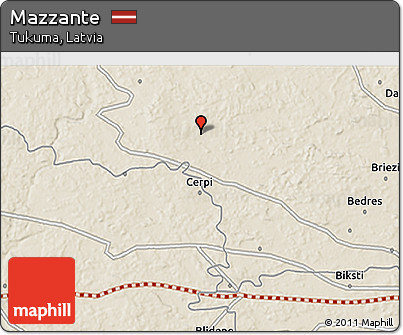 Shaded Relief 3D Map of Mazzante