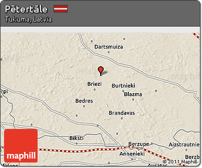 Shaded Relief 3D Map of Pētertāle
