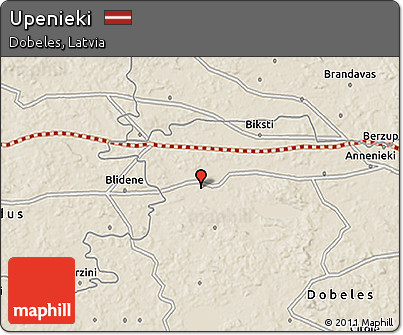Shaded Relief 3D Map of Upenieki