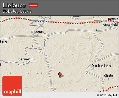 Shaded Relief 3D Map of Lielauce