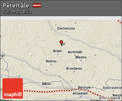 Shaded Relief 3D Map of Pētertāle