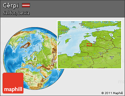Physical Location Map of Cērpi