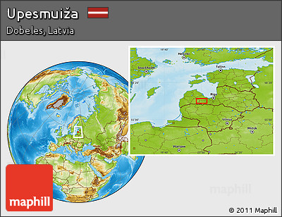 Physical Location Map of Upesmuiža