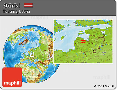 Physical Location Map of Stūrīši