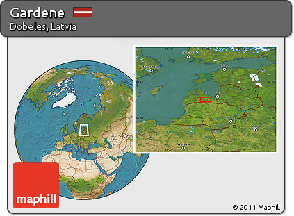 Satellite Location Map of Gardene