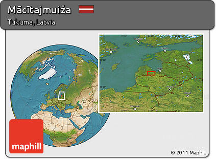 Satellite Location Map of Mācītajmuiža