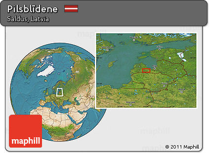 Satellite Location Map of Pilsblīdene