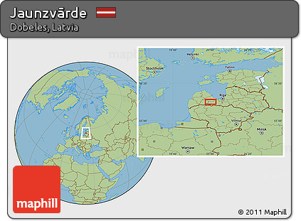 Savanna Style Location Map of Jaunzvārde