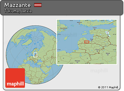 Savanna Style Location Map of Mazzante