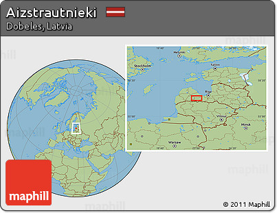 Savanna Style Location Map of Aizstrautnieki