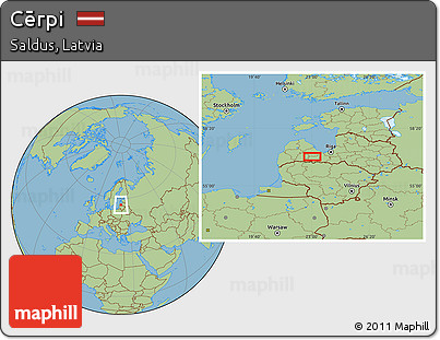 Savanna Style Location Map of Cērpi