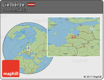 Savanna Style Location Map of Lielbērze