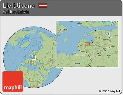 Savanna Style Location Map of Lielblīdene