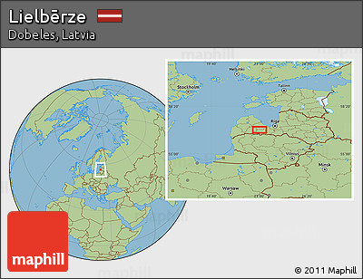 Savanna Style Location Map of Lielbērze