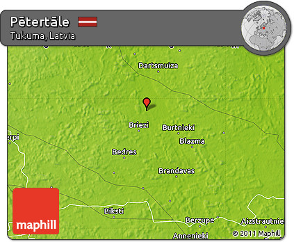 Physical Map of Pētertāle