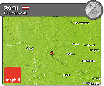 Physical Map of Stūrīši