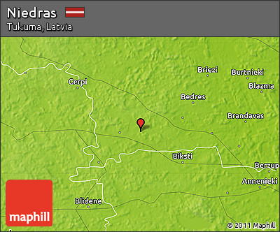 Physical Map of Niedras