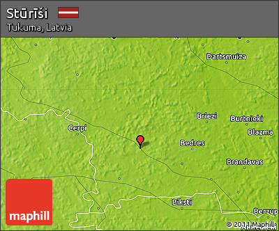 Physical Map of Stūrīši